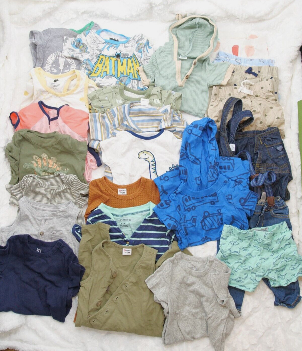 Baby Boy Clothes Lot NB, 3, 6, 9, and 12M Shirts Shorts Clothes Lot